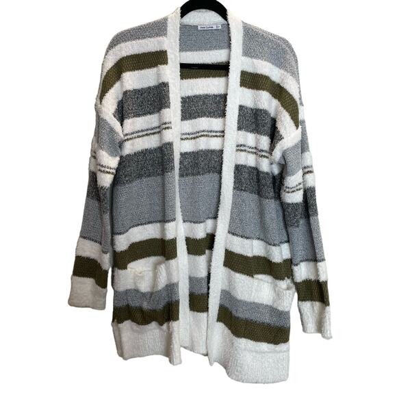 Pink Clover Sweaters - Pink Clover Striped Sweater - Size Medium